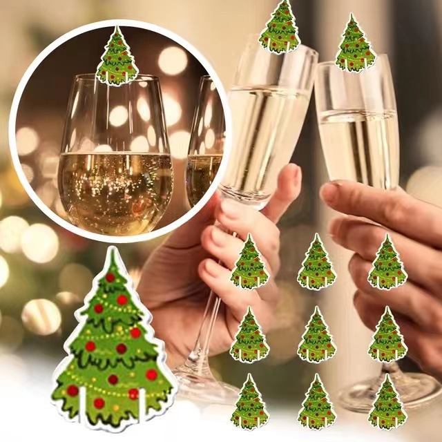 10PCS Christmas Cup Card Santa - Cocktail Recipe Book 评论和价格