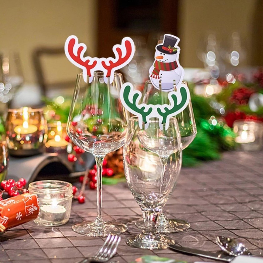 10PCS Christmas Cup Card Santa - Cocktail Recipe Book 评论和价格