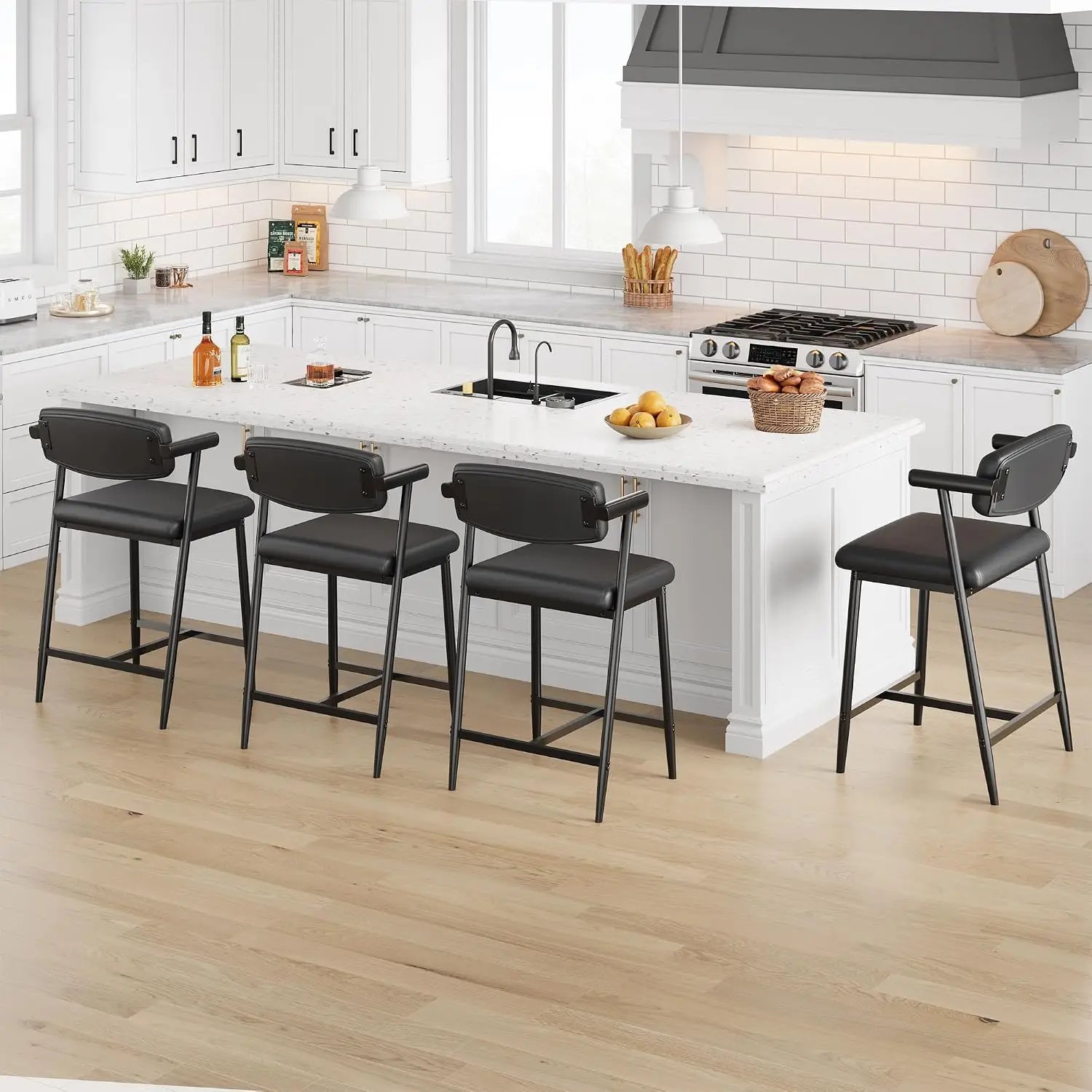 Garvee 4PCS 37Inch Upholstered - Home Bar Stools 评论和价格