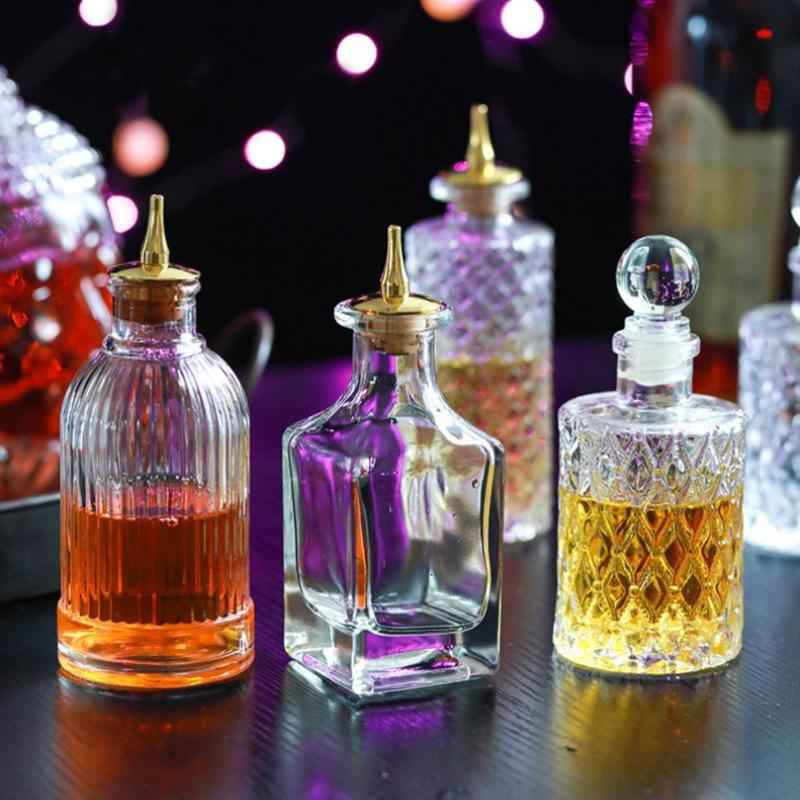Vintage Glass Bitters Bottle W - Bitters Bottle Set 评论和价格