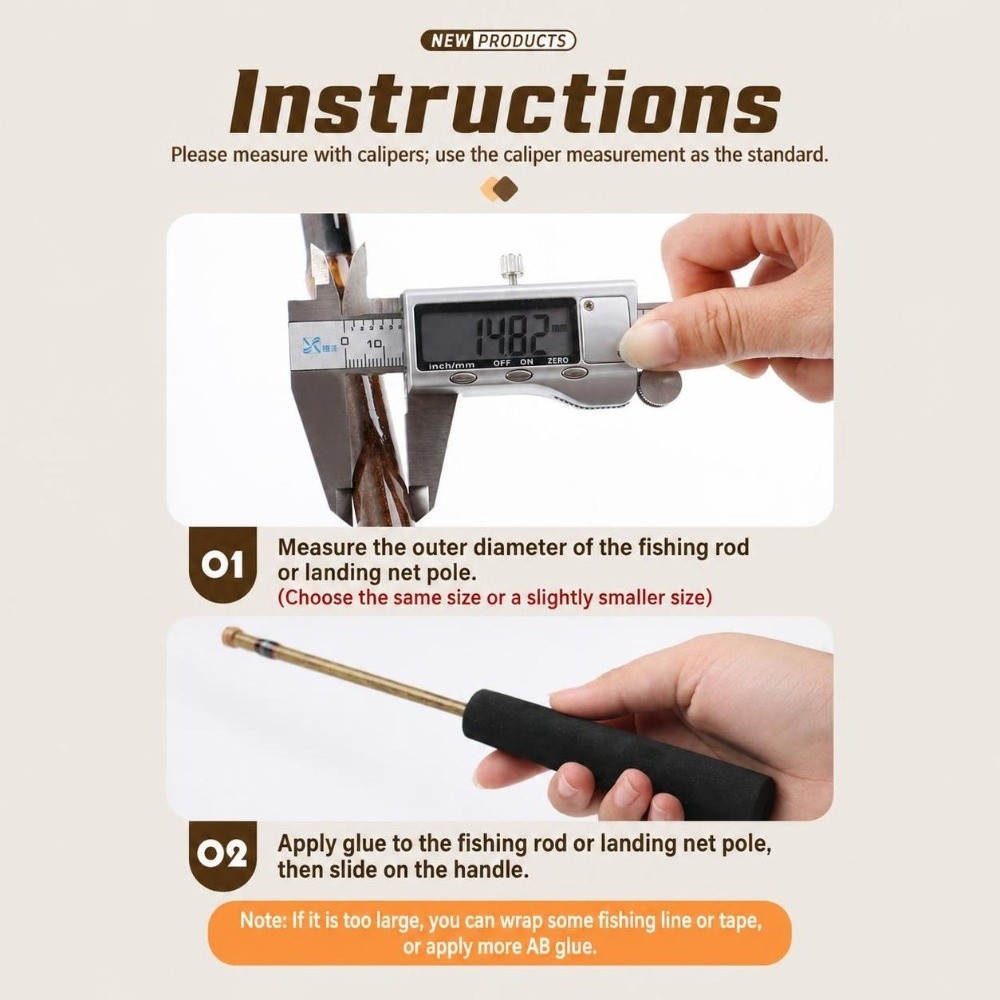 Portable EVA Fishing Rod Handl - Ice Pick Pick 评论和价格