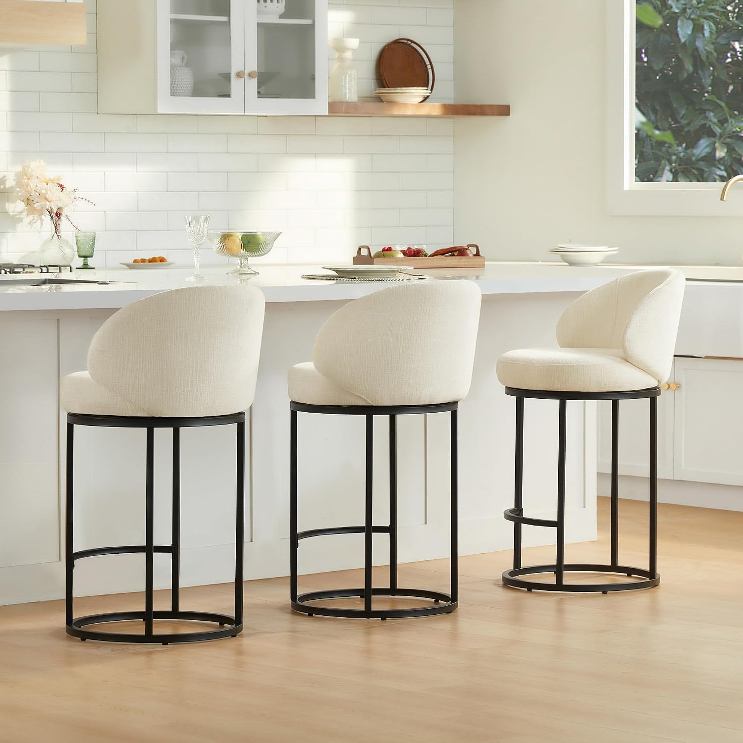 Upholstered Swivel Bar Stools  - Home Bar Stools 评论和价格