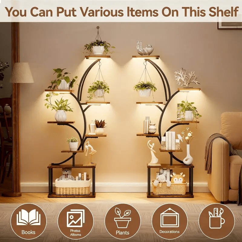 8-Tier Metal Indoor Plant Stan - Home Bar Shelves 评论和价格