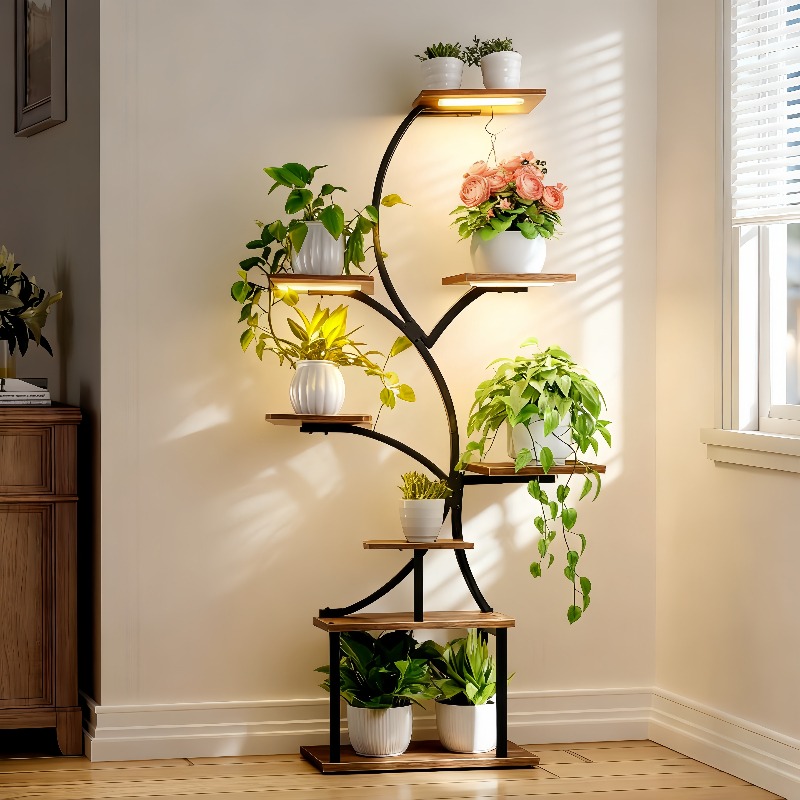 8-Tier Metal Indoor Plant Stan - Home Bar Shelves 评论和价格