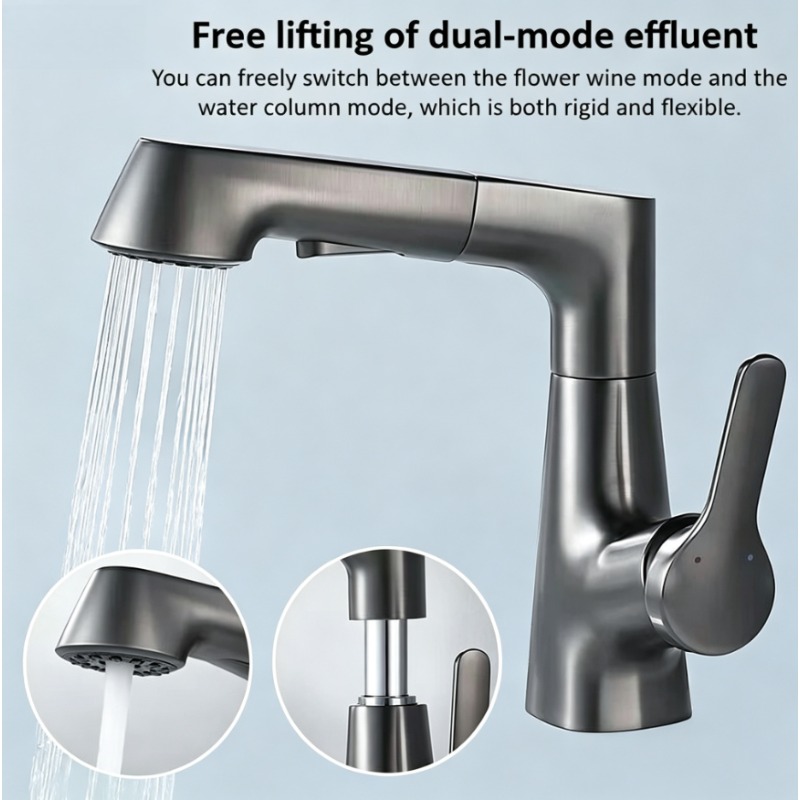 Pull-out faucet in bathroom, h - Home Bar Sink 评论和价格