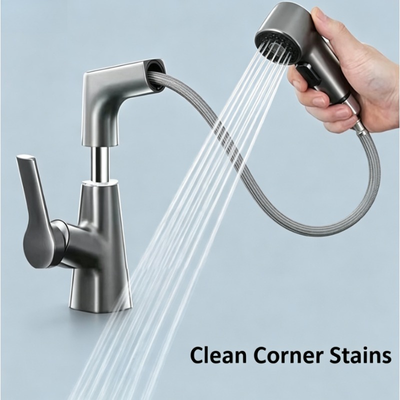 Pull-out faucet in bathroom, h - Home Bar Sink 评论和价格