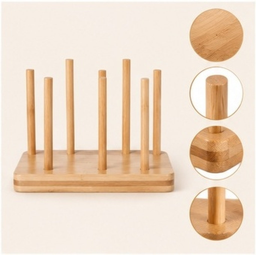 2Pcs Wood Bamboo Paper Cup Rac - Home Bar And Counter 评论和价格