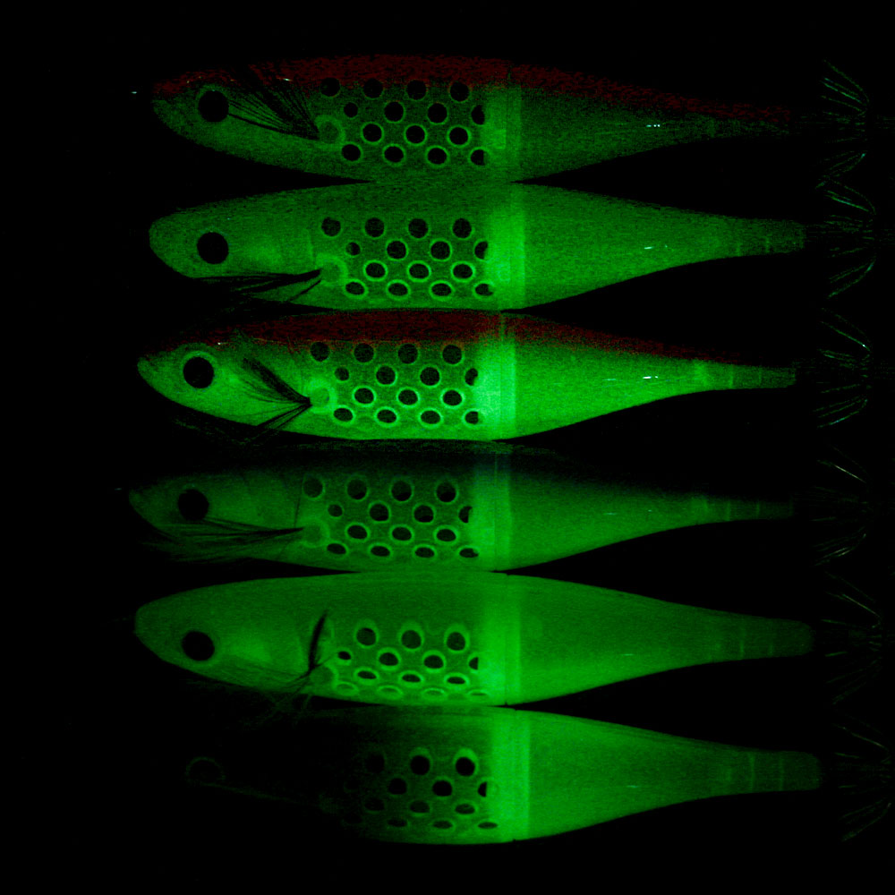 Glow In The Dark Squid Bait Eg - Jigger Double Sided 评论和价格