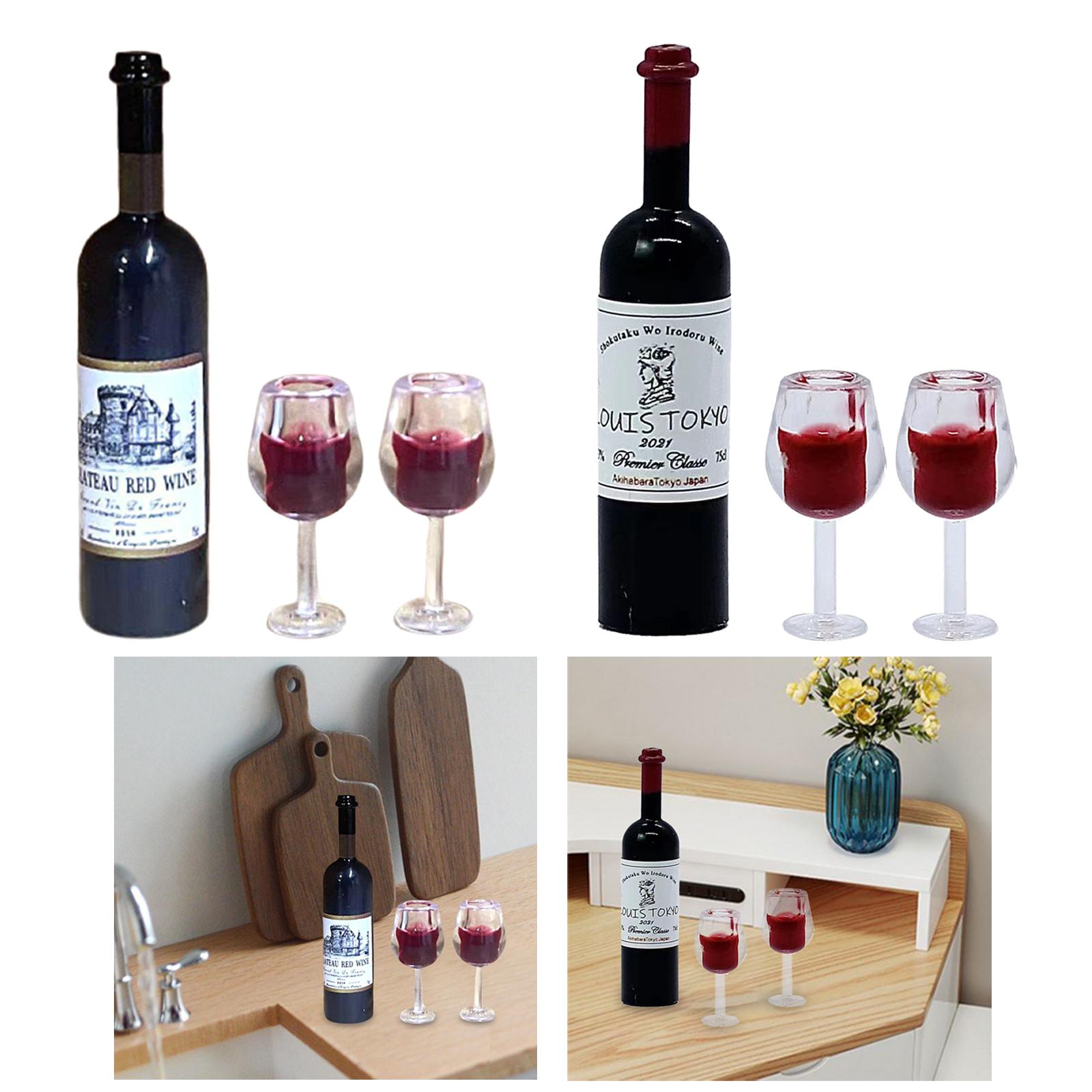 1/12 Scale Dollhouse Wine Bott - Home Bar Shelf 评论和价格
