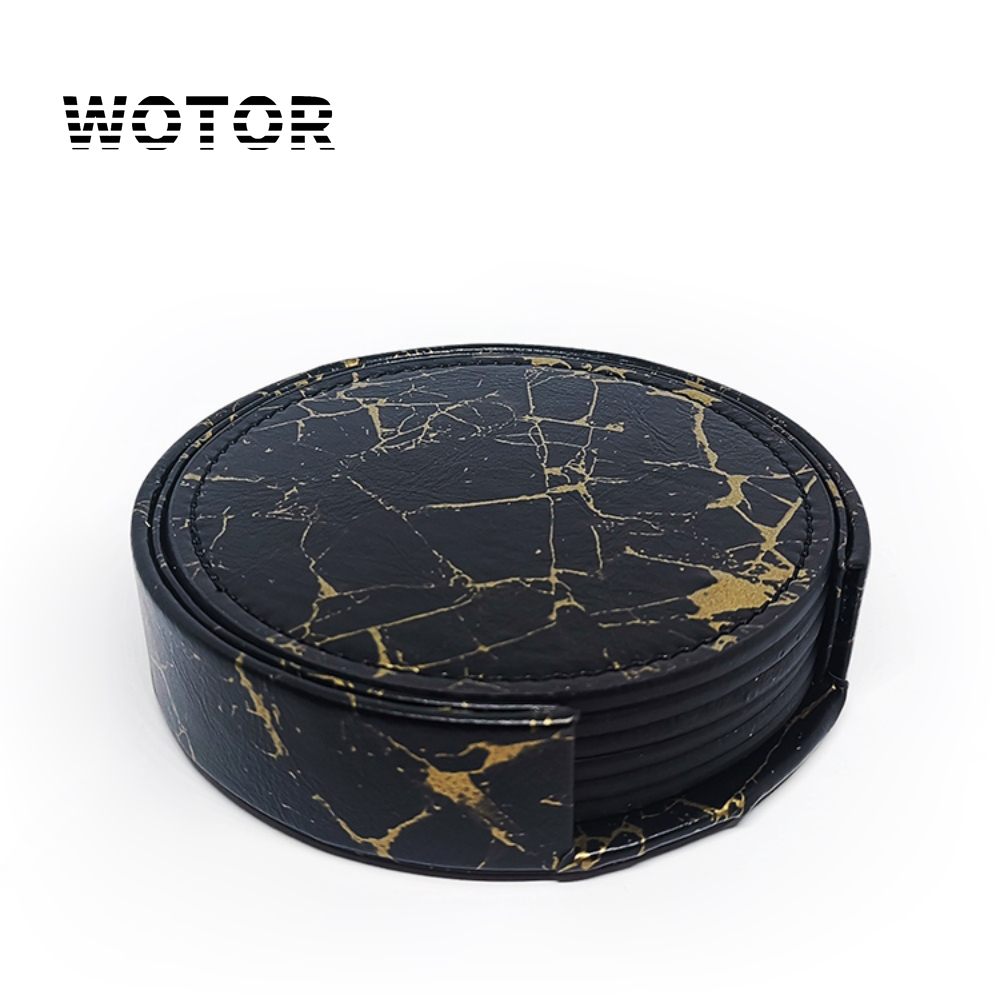 WOTOR 6PCS Stone Grain Leather - Home Bar And Counter 评论和价格