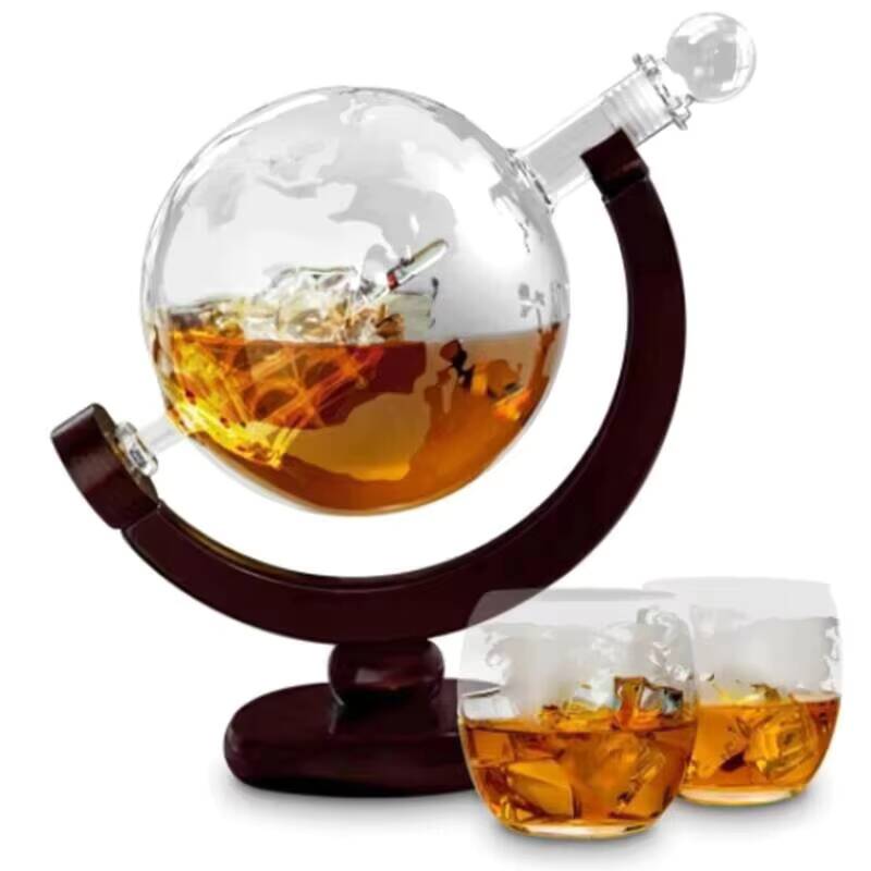 Hot 850ML Globe Whiskey Decant - Decanter Globe Set 评论和价格